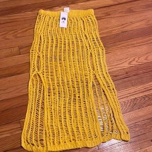 Knit midi skirt